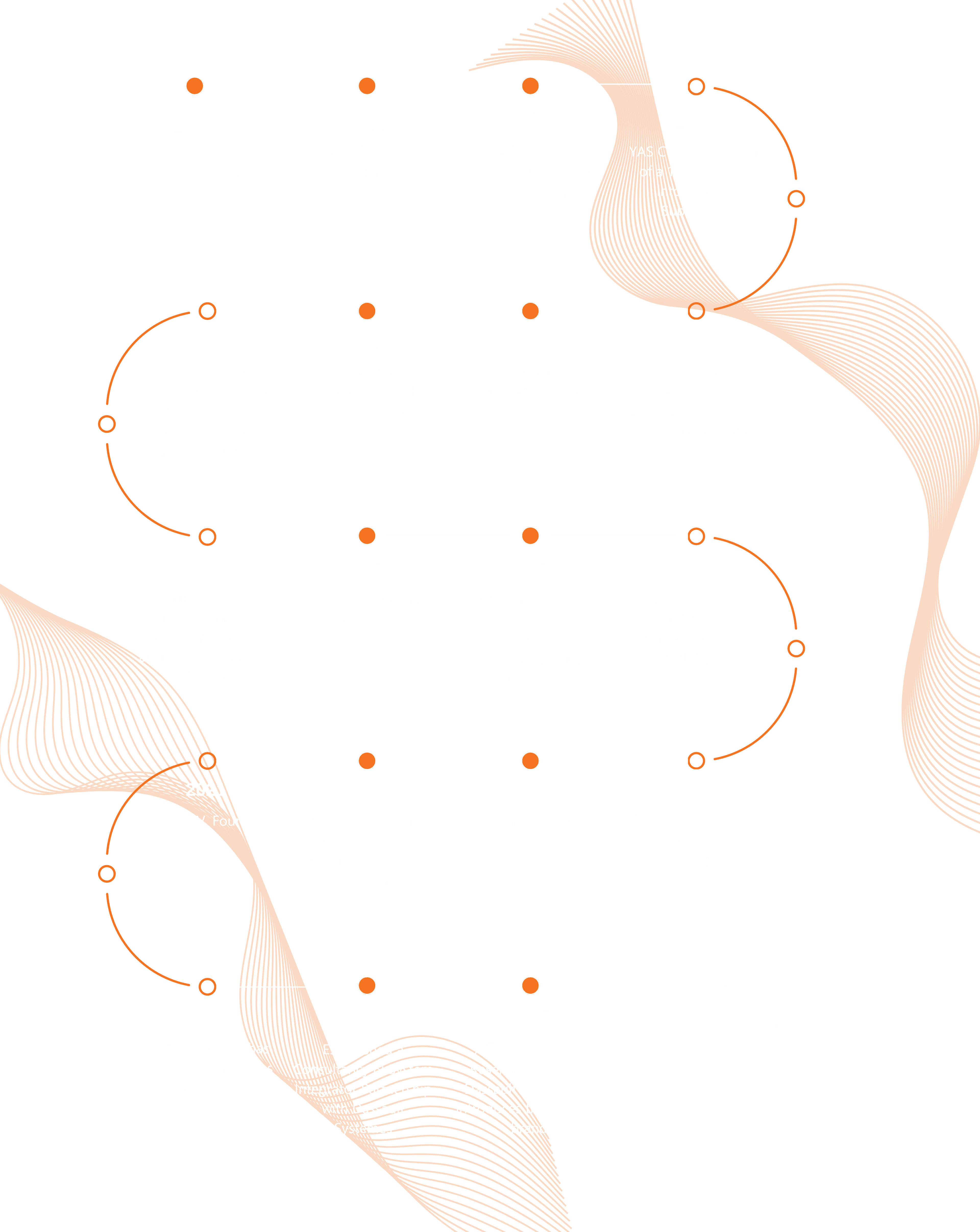 Timeline visual showing company history